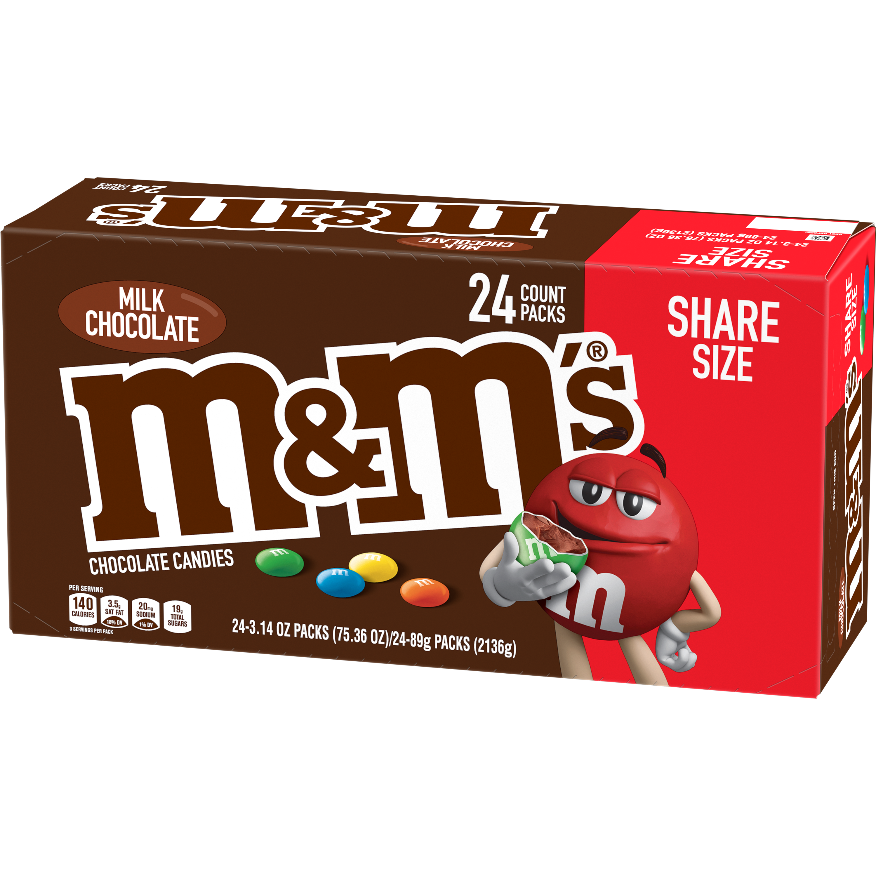 M&M King Size Bag Milk Chocolate 3.14oz